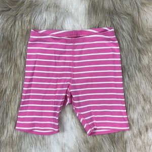 4T Hanna Andersson Pink & White Stripe Elasticized Shorts